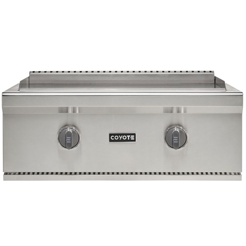 Coyote Flat Top Griddle | Silver Knobs