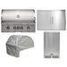 Coyote 4-Piece SL-Series 36-Inch 4-Burner Gas Grill Outdoor Kitchen Package — 90,000 BTU, 304 Stainless Steel