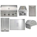 Coyote 6-Piece C-Series 34-Inch 3-Burner Gas Grill Outdoor Kitchen Package — 45,000 BTU, 304 Stainless Steel