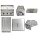 Coyote 7-Piece C-Series 30-Inch 3-Burner Gas Grill Outdoor Kitchen Package — 45,000 BTU, 304 Stainless Steel
