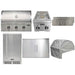 Coyote 7-Piece C-Series 34-Inch 3-Burner Gas Grill Outdoor Kitchen Package — 45,000 BTU, 304 Stainless Steel