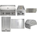 Coyote 7-Piece SL-Series 36-Inch 4-Burner Gas Grill Outdoor Kitchen Package — 90,000 BTU, 304 Stainless Steel