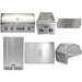 Coyote 7-Piece SL-Series 42-Inch 5-Burner Gas Grill Outdoor Kitchen Package — 95,000 BTU, 304 Stainless Steel