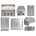 Coyote 8-Piece SL-Series 30-Inch 3-Burner Gas Grill Outdoor Kitchen Package — 75,000 BTU, 304 Stainless Steel