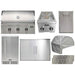 Coyote 8-Piece C-Series 34-Inch 3-Burner Gas Grill Outdoor Kitchen Package — 45,000 BTU, 304 Stainless Steel