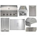 Coyote 8-Piece CL-Series 36-Inch 4-Burner Gas Grill Outdoor Kitchen Package