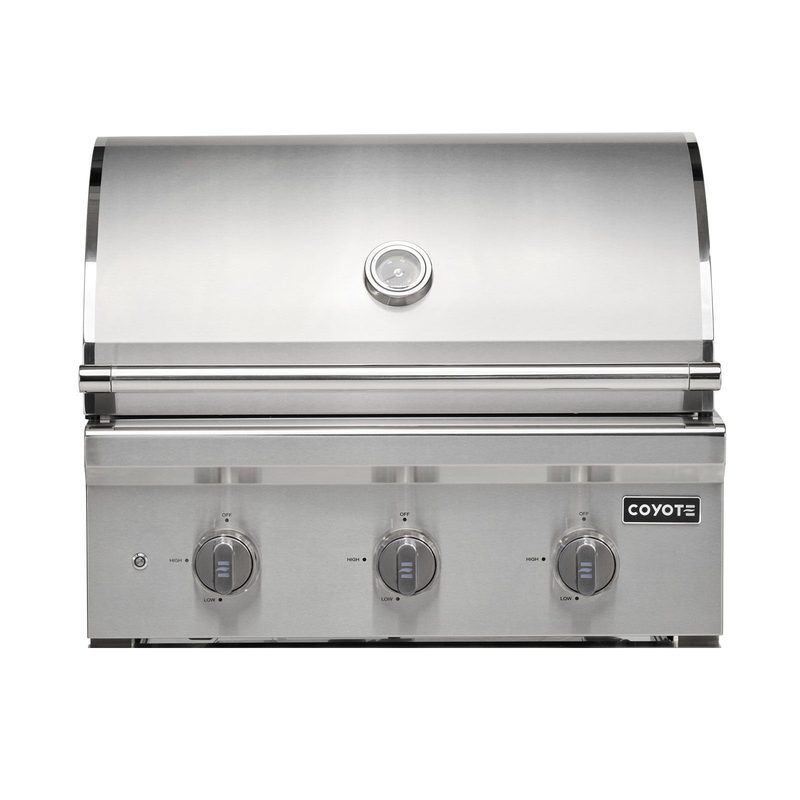 Coyote C Series 30 Inch Grill | Silver Knobs