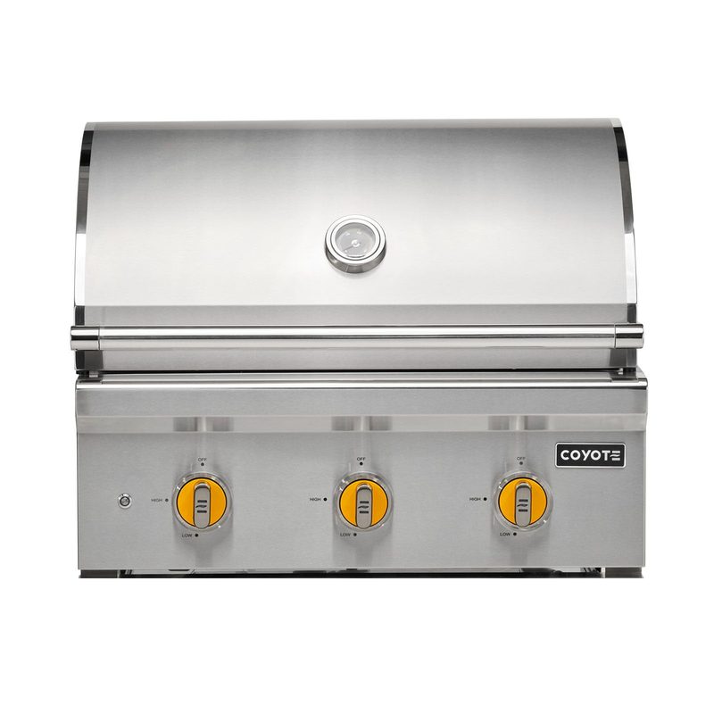 Coyote C Series 30 Inch Grill | Yellow Knobs