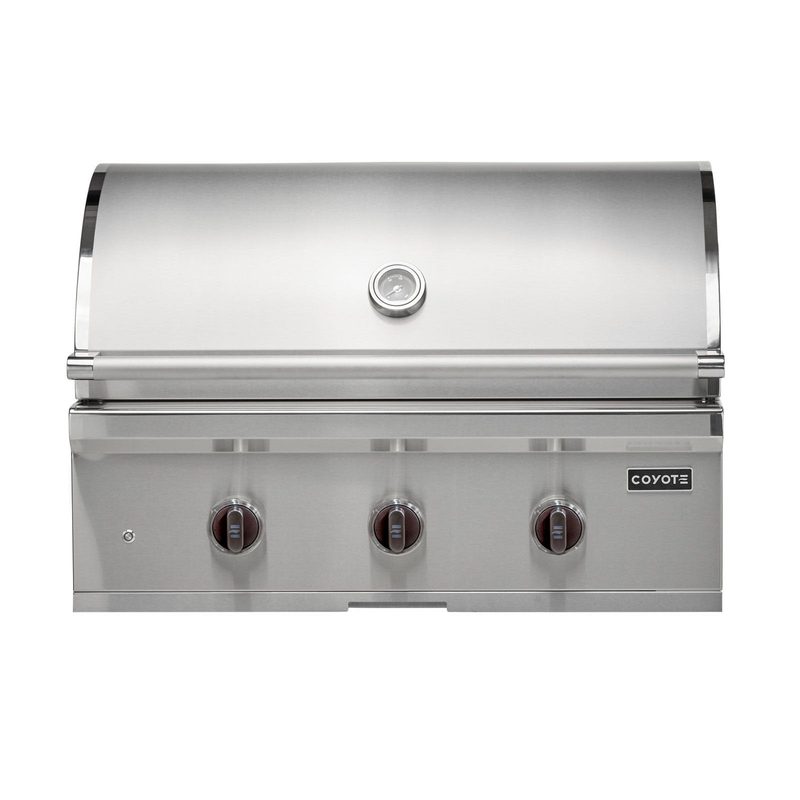 Coyote C-Series 34-Inch Built-In Gas Grill | Copper Knobs