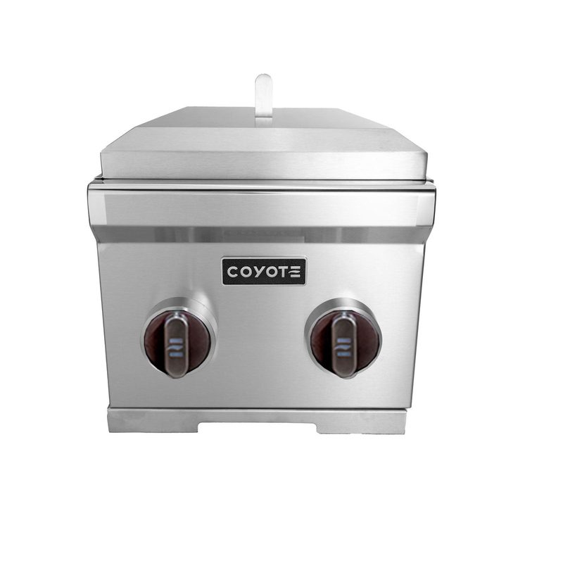 Coyote Double Side Burner | Copper Knobs