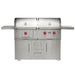 Coyote Centaur 50-Inch Dual Fuel Freestanding Grill | Red Knobs