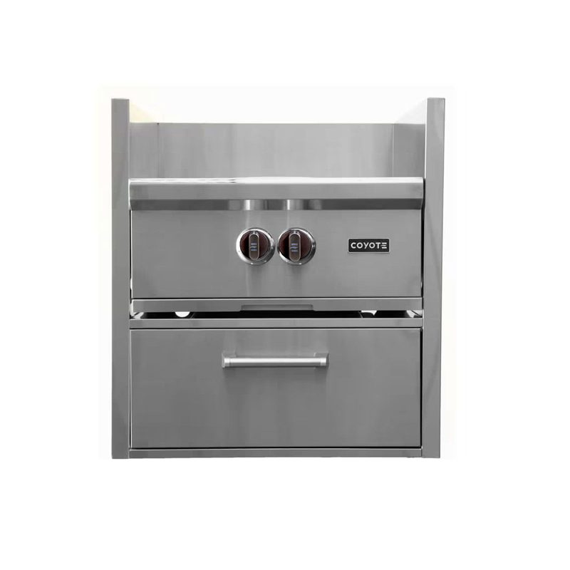 Coyote Built-In Power Burner With Insert Sleeve | Copper Knobs