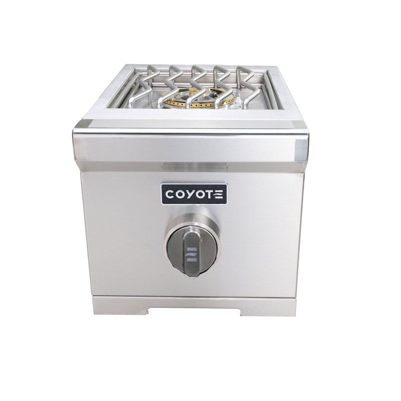 Coyote Single Side Burner | Silver Knob