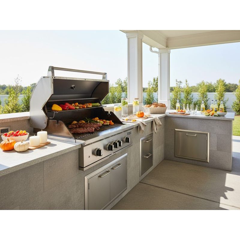 Coyote 36 SL-Series Grill | Shown in Outdoor Kitchen