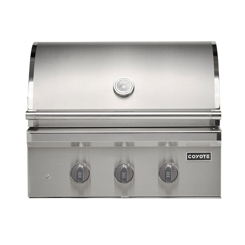 Coyote SL-Series 30-Inch Grill | Silver Knobs