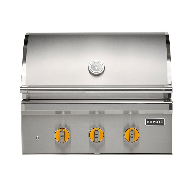 Coyote SL-Series 30-Inch Grill | Yellow Knobs