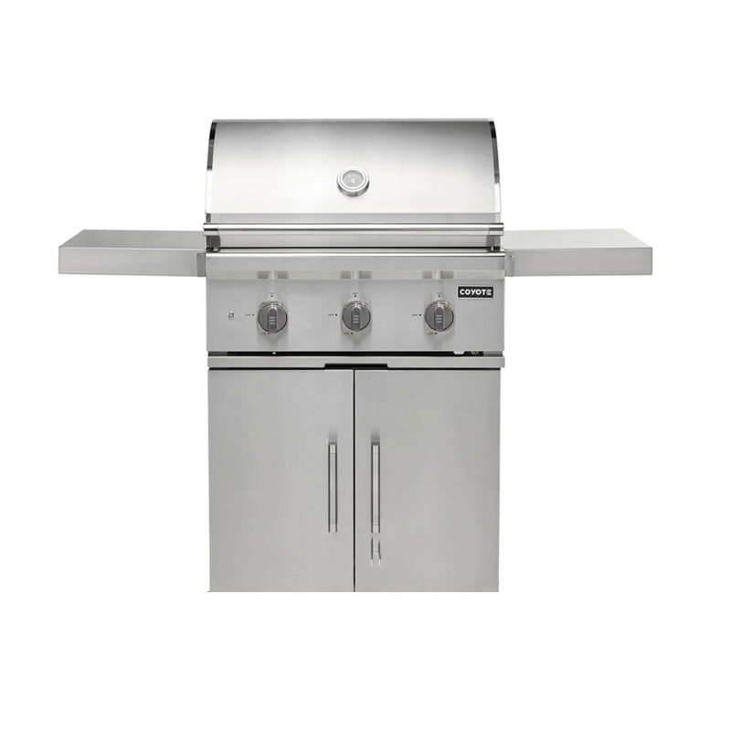 Coyote SL Series 30-Inch Grill | Silver Knobs