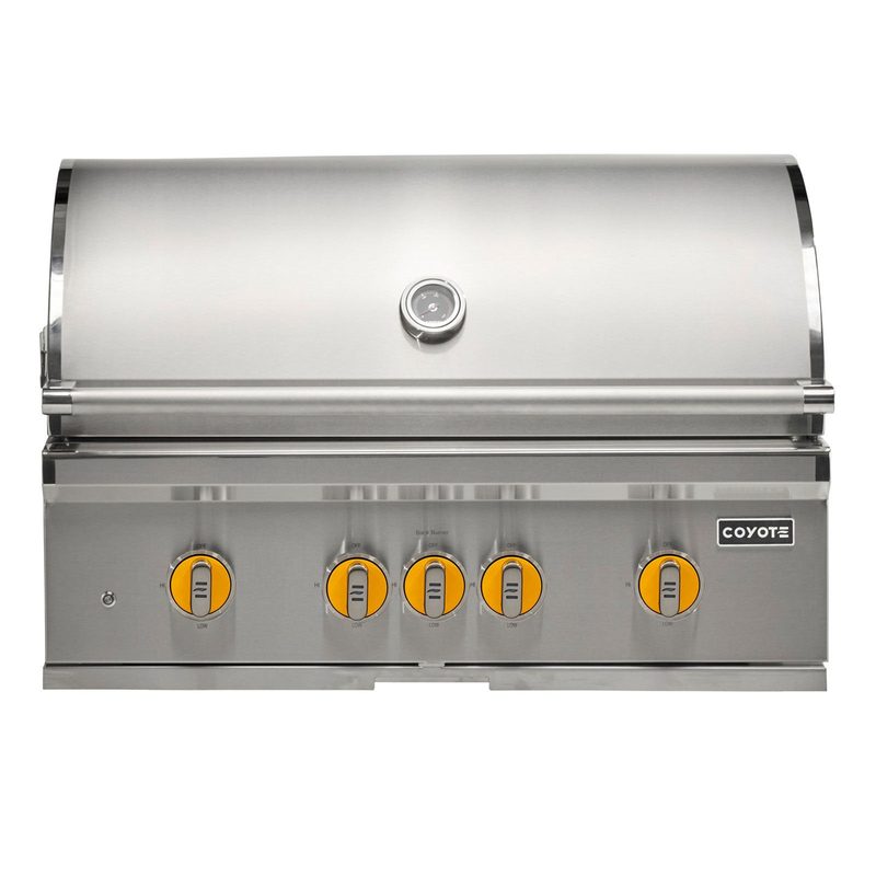 Coyote SL-Series 36-Inch 4-Burner Grill | Yellow Knobs
