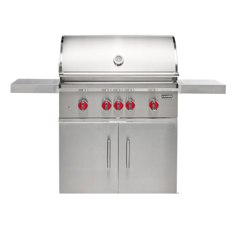 Coyote SL-Series 36-Inch Grill | Red Knobs