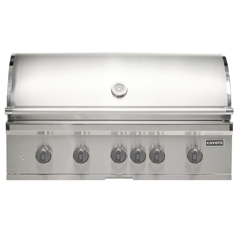 Coyote SL-Series 42-Inch Gas Grill | Silver Knobs