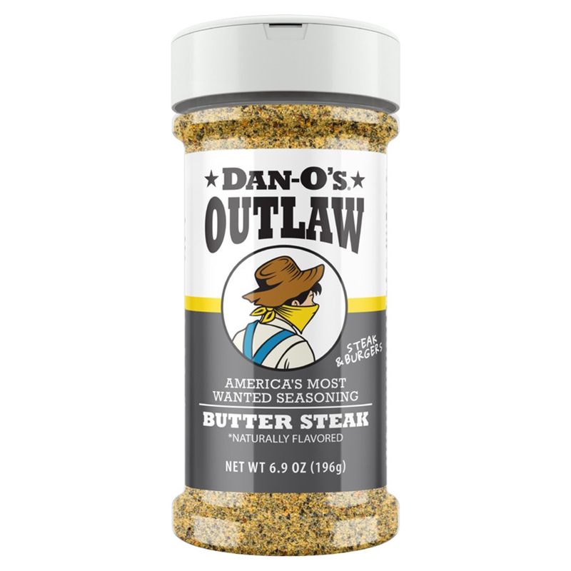 Dan-O's Butter Steak Seasoning 6.9oz Outlaw Series Medium Bottle