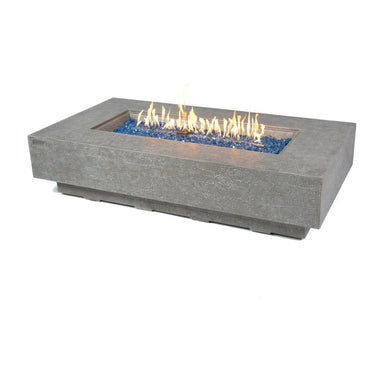 Elementi Plus Riviera Light Grey 60-Inch Rectangular GFRC Fire Table Hero
