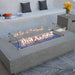 Elementi Plus Riviera Fire Table Outdoor Patio Overhead View Fire Lit