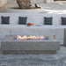 Elementi Plus Riviera Light Grey Rectangle Fire Table Patio Fire Lit