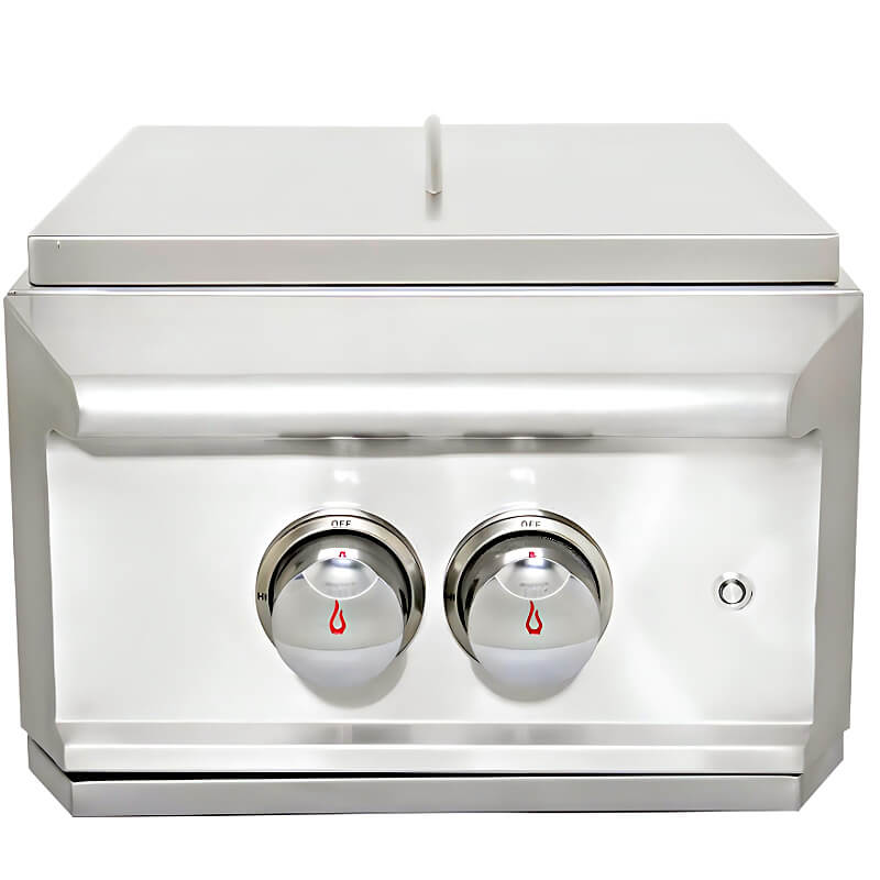 EZ Finish Ready To Finish Grill Island - Blaze Professional LUX Built-In High-Performance Gas Power Burner With Stainless Steel Lid