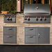 EZ Finish Ready To Finish Grill Island - Blaze Professional LUX Built-In Gas Power Burner in Grill Island With Natural Stone