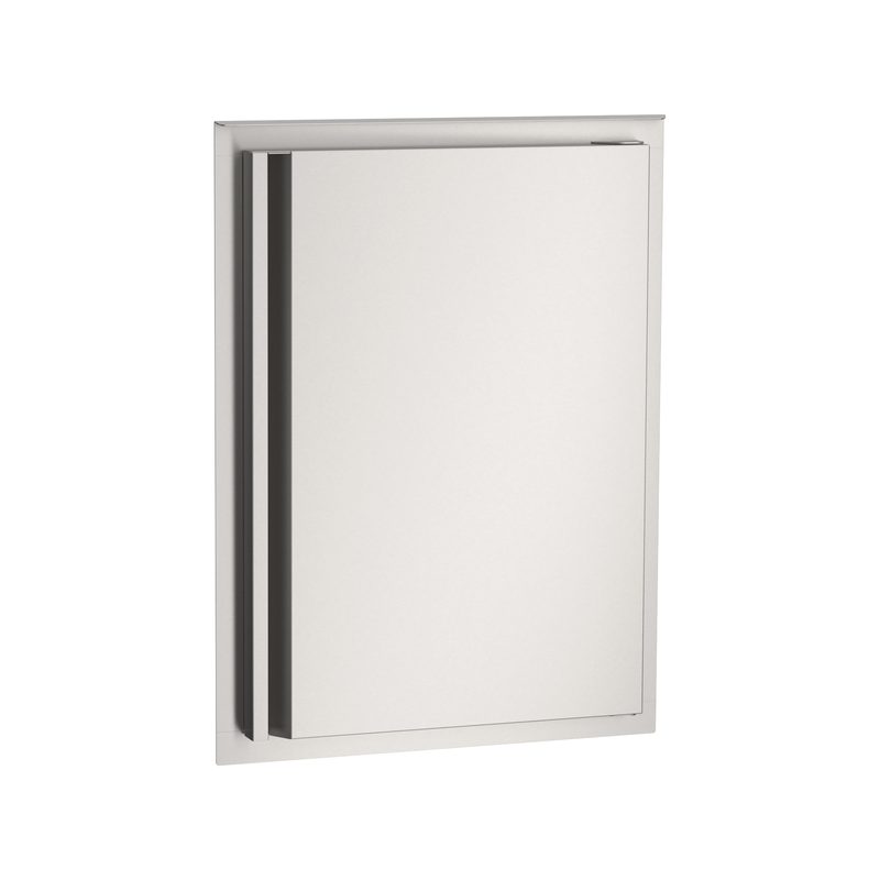 Fire Magic 17-Inch Vertical Single Access Door 44924 for outdoor kitchen (right hinge shown)