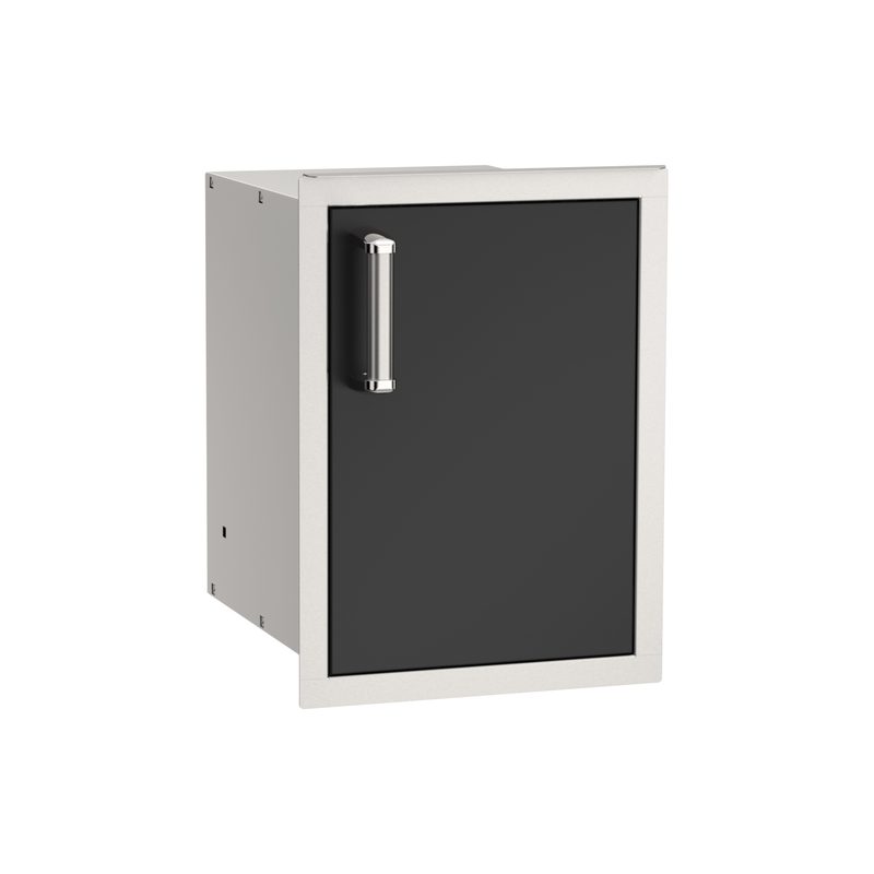 Fire Magic Echelon Black 14-Inch Single Door With Dual Drawers 53820BSC for outdoor kitchen (right hinge shown)
