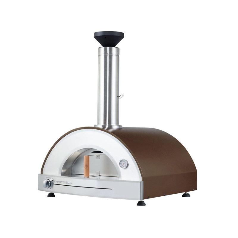 Forno Venetzia Pronto 225 Hybrid Gas & Wood-Fired Pizza Oven in Cappuccino