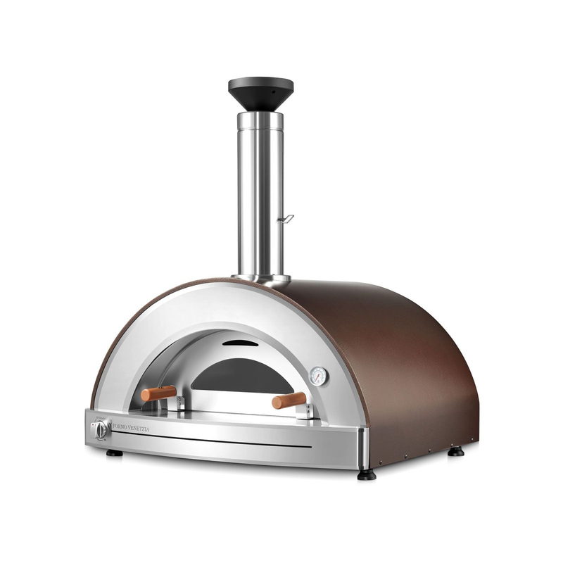 Forno Venetzia Torino 225 Hybrid Gas & Wood-Fired Pizza Oven in Cappuccino