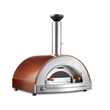 Forno Venetzia Torino 225 Hybrid Pizza Oven in Copper | Side Angle