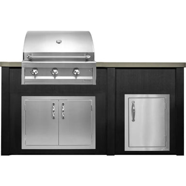Haven 6 Ft. Outdoor Kitchen Island | American Series Grill, Double Door, Right Access Door