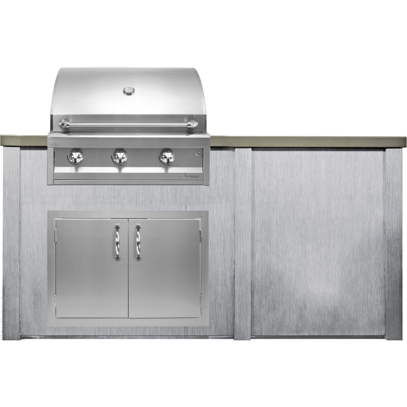Haven 6 Ft. Outdoor Kitchen Island | American Eagle Grill & Double Door