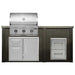 Haven 6 Ft. Outdoor Kitchen Island w/ Coyote C-Series 30-Inch Grill, Door Drawer Combo & 2 Drawer Cabinet - Antique Bronze