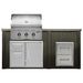 Haven 6 Ft. Outdoor Kitchen Island w/ Coyote SL-Series 30-Inch Grill, Door Drawer Combo & 2 Drawer Cabinet - Antique Bronze