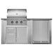 Haven 6 Ft. Outdoor Kitchen Island w/ Coyote SL-Series 30-Inch Grill, Door Drawer Combo & 24" Refrigerator - Harbor Gray 