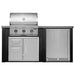 Haven 6 Ft. Outdoor Kitchen Island w/ Coyote SL-Series 30-Inch Gas Grill, 31-Inch Door Drawer Combo, & 24-Inch Refrigerator - Brushed Black