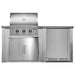 Haven 6 Ft. Outdoor Kitchen Island w/ Coyote SL-Series 30-Inch Grill, Double Access Door & 24" Refrigerator - Harbor Gray