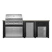 Haven 8 Ft. Outdoor Kitchen Island | Artisan Series 36" Grill, Double Door, Double Drawer, & Trash Drawer