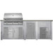 Haven 8 Ft. Outdoor Kitchen Island w/ Artisan Series 36-Inch Grill, Access Doors, Trash Center & Double Drawer - Harbor Gray