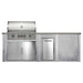 Haven 8 Ft. Outdoor Kitchen Island w/ Coyote SL-Series 36-Inch Grill, 36-Inch Double Door, & Trash Center - Harbor Gray