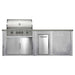 Haven 8 Ft. Outdoor Kitchen Island w/ Coyote SL-Series 36-Inch Grill, 36-Inch Double Door, & Trash Center - Harbor Gray