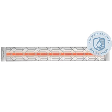 Infratech Craftsman Motif 3000W Marine Grade Single Element Heater Stainless Steel Front