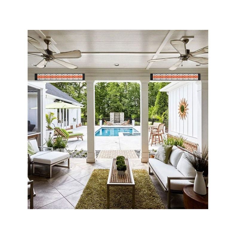 Infratech Craftsman Motif 4000W Dual Element Heater Black Lifestyle