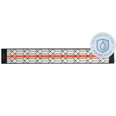 Infratech Craftsman Motif 4000W Marine Grade Single Element Heater Black Front
