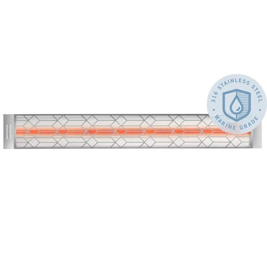 Infratech Craftsman Motif 4000W Marine Grade Single Element Heater Stainless Steel Front
